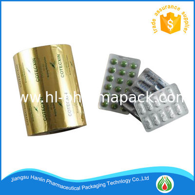 Pharmaceutical Blister Aluminium Foil 25 micron Coated With Heat Sealing and primer Lacquer For Tablet Pack