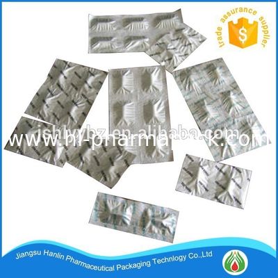 AL / PE composited packing film strip foil for suppositories supplier in taizhou jiangsu