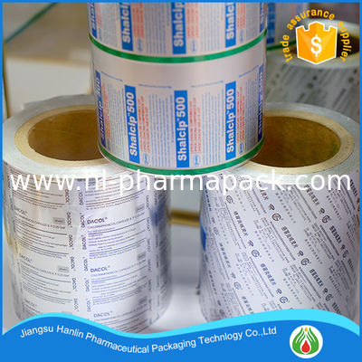 PTP Aluminum Blister Foils For Pharmaceuticals In Rolls With Printing Logo And Words