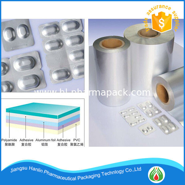 Roll type and composited treatment alu alu foil pvc pharmaceutical packaging